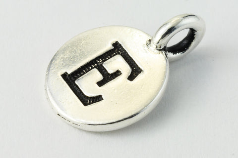 17mm Antique Silver Tierracast Pewter Letter "E" Charm #CKE252-General Bead