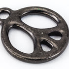 15.5mm Black Tierracast Peace Charm (25 Pcs) #CKE280-General Bead