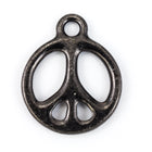 19mm Black Tierracast Peace Charm #CKE281-General Bead