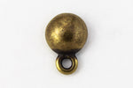 8mm Antique Brass Tierracast Pewter Dome Ear Post #CKE311-General Bead
