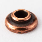 7mm Antique Copper Tierracast Pewter Smooth Bead Cap #CKE324-General Bead