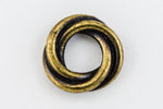 12mm Antique Brass Tierracast Twisted Spacer Bead (20 Pieces) #CKE351-General Bead