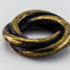 12mm Antique Brass Tierracast Twisted Spacer Bead (20 Pieces) #CKE351-General Bead