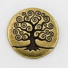 16mm Antique Brass Tierracast "Tree of Life" Button (15 Pcs) #CKE386-General Bead