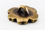 16mm Antique Brass Tierracast Apple Blossom Button (15 Pcs) #CKE387-General Bead