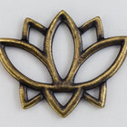 19mm Antique Brass Tierracast Pewter Open Lotus Link (10 Pcs) #CKE412-General Bead