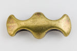 19mm Antique Brass Tierracast Two Hole Hourglass Spacer Bar (10 Pcs) #CKE413-General Bead