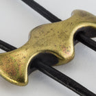 19mm Antique Brass Tierracast Two Hole Hourglass Spacer Bar (10 Pcs) #CKE413-General Bead