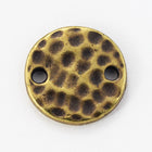 11mm Antique Brass Tierracast Hammered Disk Link #CKE428-General Bead