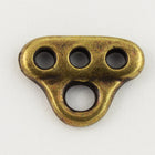 10mm Antique Brass Tierracast 3 Hole End Bar (20 Pcs) #CK463-General Bead