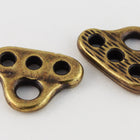 10mm Antique Brass Tierracast 3 Hole End Bar (20 Pcs) #CK463-General Bead
