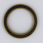 1" Antique Brass TierraCast Pewter Beaded Ring (15 Pcs) #CK477-General Bead