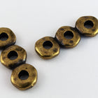7mm x 18mm Antique Brass TierraCast 3 Hole Nugget Spacer Bar (20 Pcs) #CK483-General Bead
