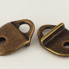 17mm Antique Brass Tierracast Plain Strap Tip (20 Pcs) #CK486-General Bead