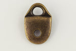 17mm Antique Brass Tierracast Plain Strap Tip (20 Pcs) #CK486-General Bead