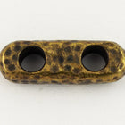 13mm Antique Brass Tierracast Distressed 2 Hole Spacer Bar (20 Pcs) #CK487-General Bead