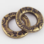 1/2" Antique Brass Tierracast Flora Ring Connector (20 Pcs) #CK507-General Bead