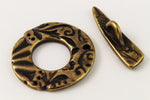 20mm Antique Brass TierraCast Pewter Flora Toggle Clasp #CK517