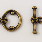 13mm Antique Brass Tierracast Pewter Classic Toggle Clasp #CK527-General Bead
