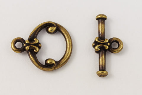 13mm Antique Brass Tierracast Pewter Classic Toggle Clasp #CK527-General Bead