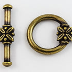 17mm Antique Brass Tierracast Pewter Leaf Toggle Clasp #CK530-General Bead