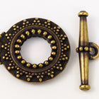 17mm Antique Brass Tierracast Pewter Bali Toggle Clasp #CK532-General Bead