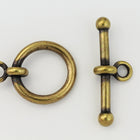 3/4" Antique Brass Tierracast Pewter Anna Clasp (10 Sets) #CK555-General Bead
