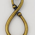 33mm Antique Brass Tierracast Pewter Classic Hook Clasp (10 Sets) #CK556-General Bead