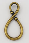 33mm Antique Brass Tierracast Pewter Classic Hook Clasp (10 Sets) #CK556-General Bead