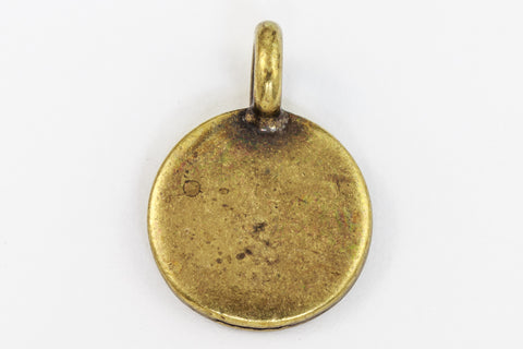 17mm Antique Brass Tierracast Blank Charm #CK618-General Bead