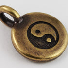 17mm Antique Brass Tierracast Yin Yang Charm #CK622-General Bead