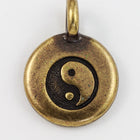 17mm Antique Brass Tierracast Yin Yang Charm #CK622-General Bead