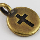 17mm Antique Brass Tierracast Cross Charm #CK623-General Bead