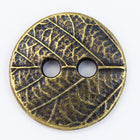 17mm Antique Brass TierraCast Round Leaf Button (20 Pcs) #CK630-General Bead