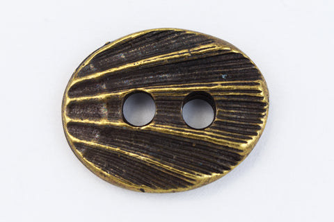17mm Antique Brass TierraCast Oval Shell Button (20 Pcs) #CK631-General Bead