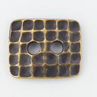 15mm Antique Brass TierraCast Hammered Rectangle Button (20 Pcs) #CK632-General Bead