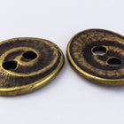 18mm Antique Brass TierraCast Oval Swirl Button (20 Pcs) #CK639-General Bead