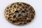 19mm Antique Brass TierraCast Distressed Oval Button (20 Pcs) #CK640-General Bead