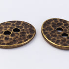19mm Antique Brass TierraCast Distressed Oval Button (20 Pcs) #CK640-General Bead