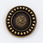 12mm Antique Brass TierraCast Beaded Bezel Button (20 Pcs) #CK649-General Bead