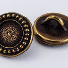 12mm Antique Brass TierraCast Beaded Bezel Button (20 Pcs) #CK649-General Bead