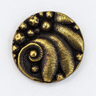 13mm Antique Brass TierraCast Czech Round Button (20 Pcs) #CK650-General Bead