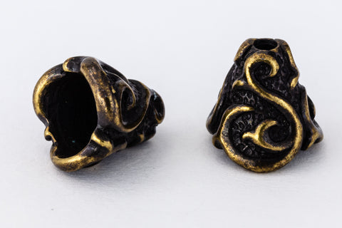 9mm Antique Brass TierraCast Lily Cone (20 Pcs) #CK655-General Bead