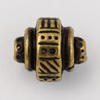 9mm Antique Brass TierraCast Pewter Ethnic Barrel Bead (20 Pcs) #CK699-General Bead