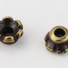 4mm Antique Brass TierraCast Pewter Scalloped Bead Cap (100 Pcs) #CK714-General Bead