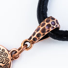 1/4" Antique Copper TierraCast Pewter Hammered Bail (20 Pcs) #CK745-General Bead