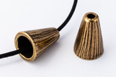 13mm Antique Brass TierraCast Radiant Cone #CK748-General Bead