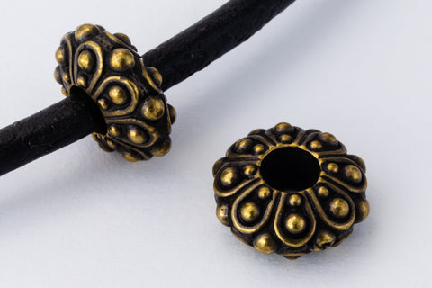 12mm Antique Brass TierraCast Casbah Euro Bead (20 Pcs) #CK753-General Bead