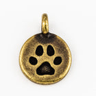 17mm Antique Brass TierraCast Paw Charm (20 Pcs) #CK816-General Bead