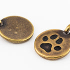 17mm Antique Brass TierraCast Paw Charm (20 Pcs) #CK816-General Bead